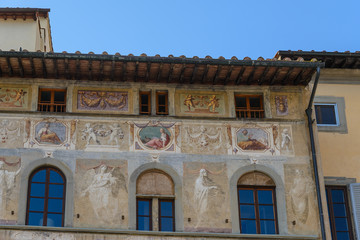 Fachada de una casa florentina , Italia