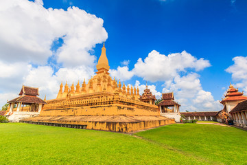 Wat Thap Luang in Vientiane of Laos. They are public domain or treasure of Buddhism, no restrict in copy or use.