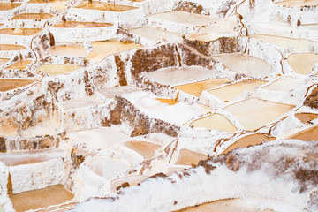 Terraced salt basins on the Peruvian Andes