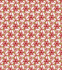 Floral vector ornament. Seamless abstract classic background with flowers. Pattern with repeating elements