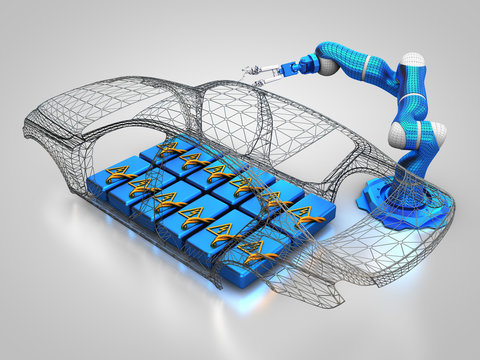 Elektroauto in der Produktion