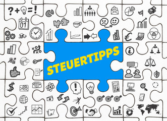 Steuertipps / Puzzle mit Symbole