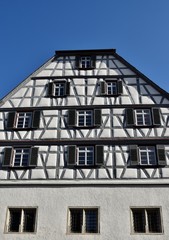 Close up of an old timbered house