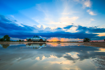 Car in the sunset © Photo Gallery