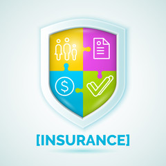 Realistic shield, a symbol of protection and reliability.