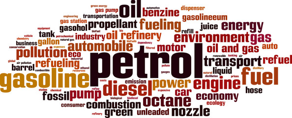 Petrol word cloud