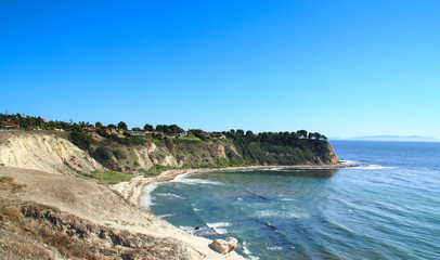 Obraz premium View of seashore cliff in Ranchos Palos Verdes