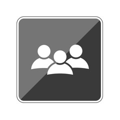 App Button schwarz reflektierend Avatare