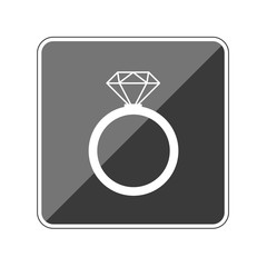 App Button schwarz reflektierend Ehering