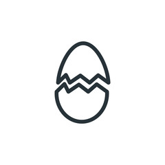 Broken egg vector icon