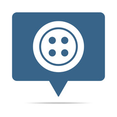 Fototapeta premium Blaue Sprechblase mit Knopf - Do it yourself