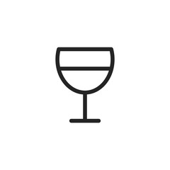 Wine vector icon, alcohol symbol. Modern, simple flat vector illustration for web site or mobile app