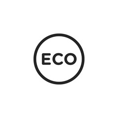 Ecology vector icon, eco symbol. Modern, simple flat vector illustration for web site or mobile app