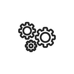 Settings vector icon, cog symbol. Modern, simple flat vector illustration for web site or mobile app