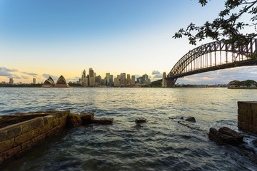 Sydney Harbor and cityscape..