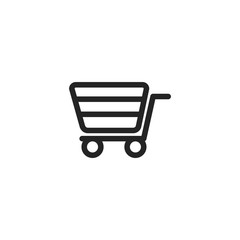 Shopping cart vector icon, basket symbol. Modern, simple flat vector illustration for web site or mobile app