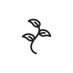 Plant vector icon, growth symbol. Modern, simple flat vector illustration for web site or mobile app