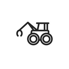 Excavator vector icon, truck symbol. Modern, simple flat vector illustration for web site or mobile app