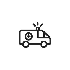 Ambulance vector icon, first aid symbol. Modern, simple flat vector illustration for web site or mobile app