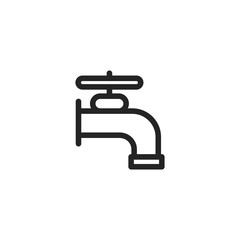 Water crane vector icon, pipe symbol. Modern, simple flat vector illustration for web site or mobile app