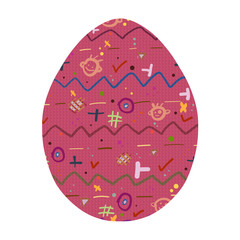 Egg with a cheerful abstract pattern