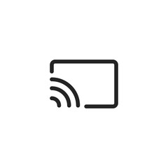 screen cast vector icon, chromecast symbol. Modern, simple flat vector illustration for web site or mobile app