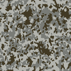 Naklejka premium Classic Snow Flectarn Camouflage seamless patterns. Vector Illustration.