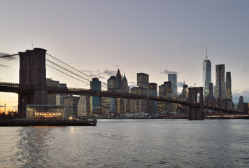 Fototapeta na wymiar Twilight over a Manhattan.