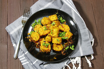 Dry gatte ki sabji or Dhoka
