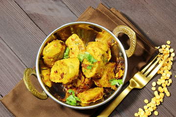 Dry gatte ki sabji or Dhoka