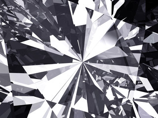 Realistic diamond texture close up 3D illustration