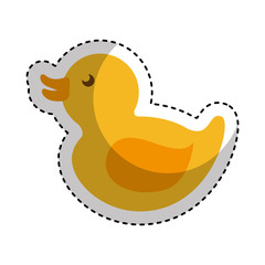 cute duck toy icon vector illustration design