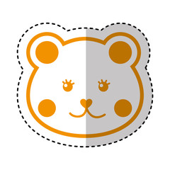 bear teddy toy icon vector illustration design