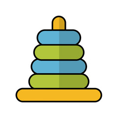 pile rings toy icon vector illustration design