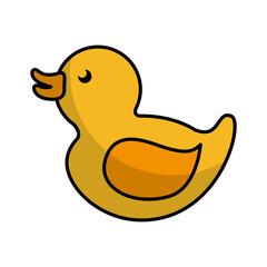 cute duck toy icon vector illustration design