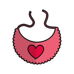 baby bib cute icon vector illustration design