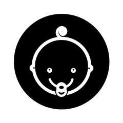 cute baby head icon vector illustration design
