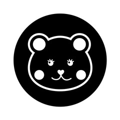 bear teddy toy icon vector illustration design
