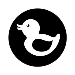 cute duck toy icon vector illustration design