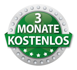 Button 3 Monate kostenlos, grün