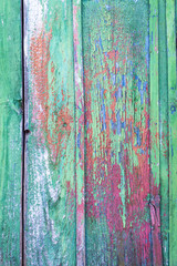 background old wooden boards painted in different colors