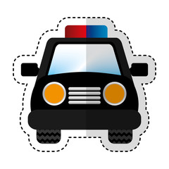 police patrol car icon vector illustration design