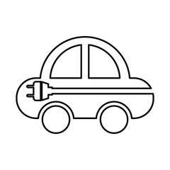 Fototapeta premium car with energy plug vector illustration design