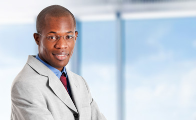 Portrait of an handsome black businessman
