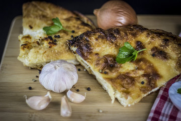 Cheese burek composition- Balkanian cuisine speciality