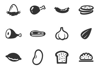 Farm products icons set