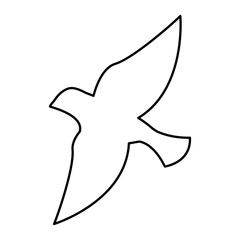 bird silhouette isolated icon vector illustration design