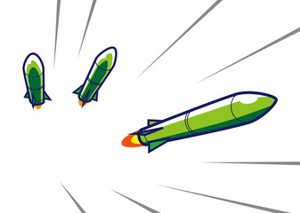 迫りくるミサイル