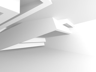 Abstract White Architecture Geometric Background
