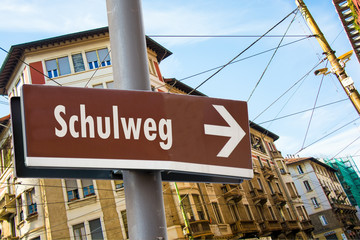 Obraz premium Schild 223 - Schulweg